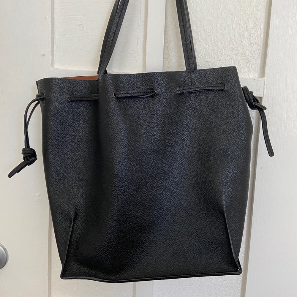 Zara faux leather tote bag